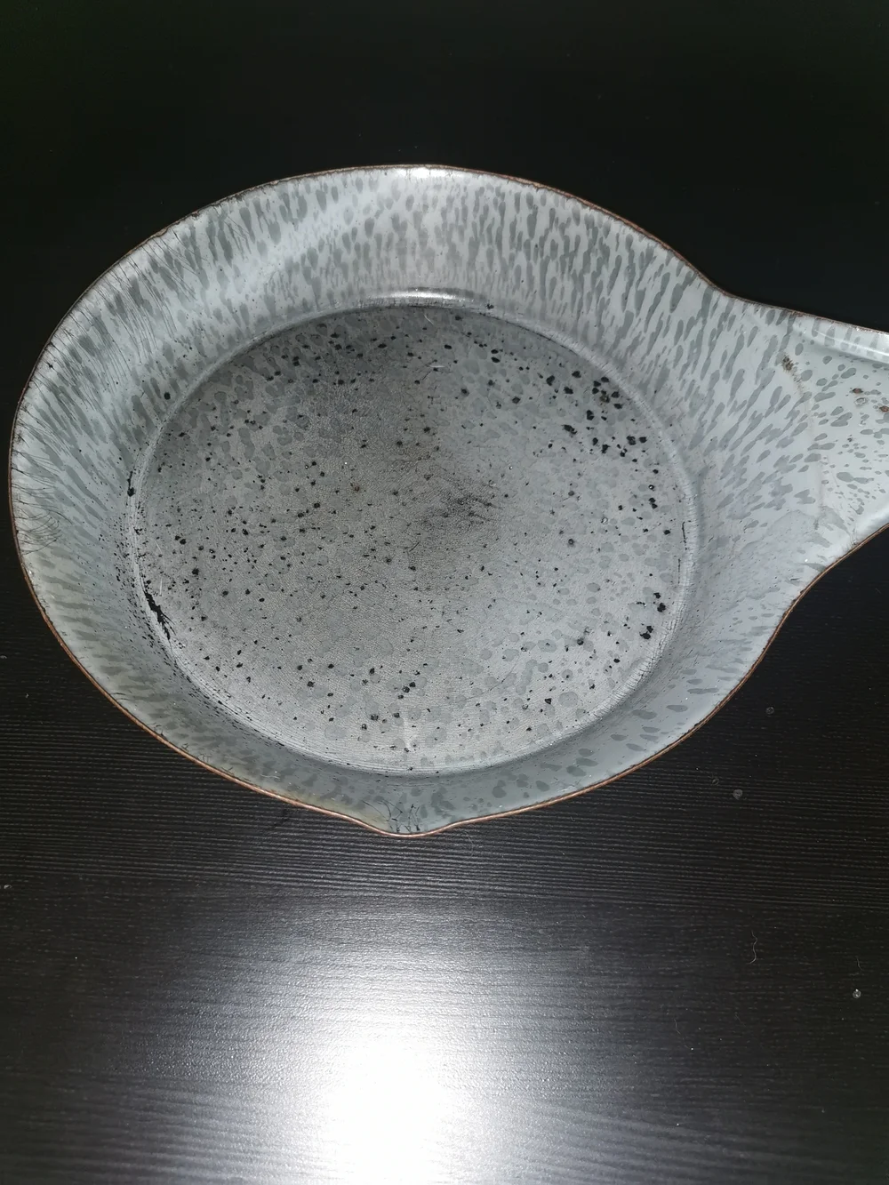 Antique Blue and White Graniteware Enamel 9.25